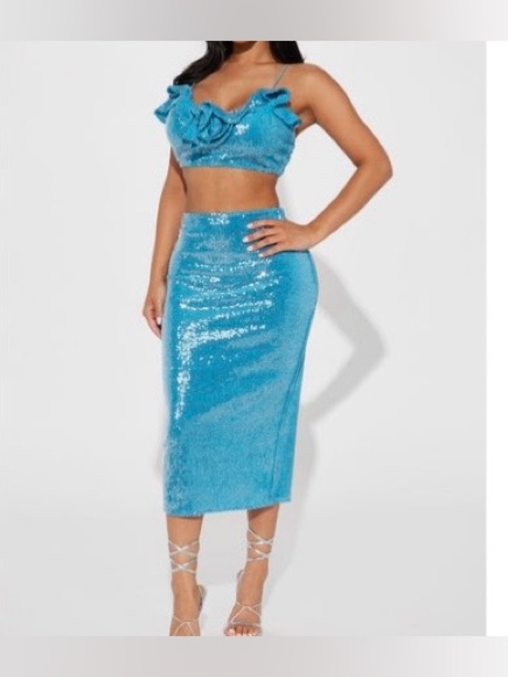 Sequin Midi high waisted Pencil Skirt